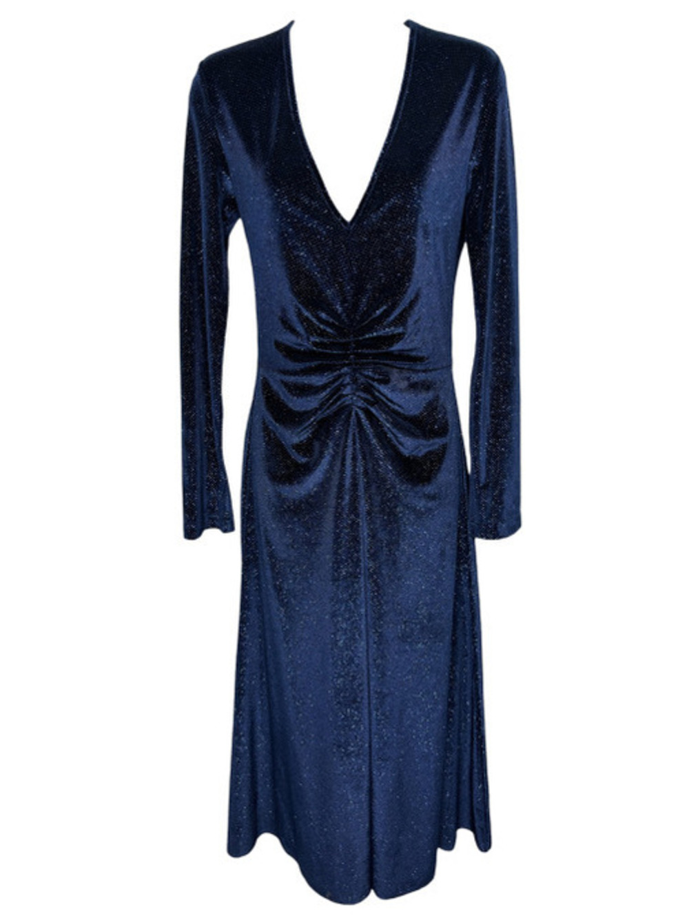 Rotate by Birger Christensen Blue Velvet Sparkly Dress
